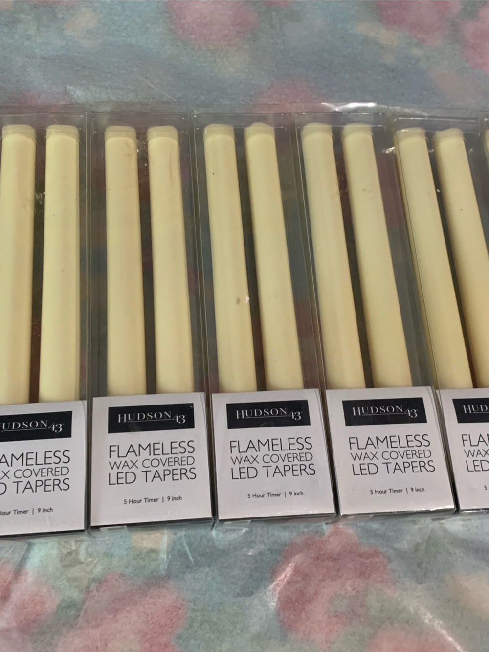 Hudson 43 Cream Flameless Wax Covered LED Tapers - Set of 14